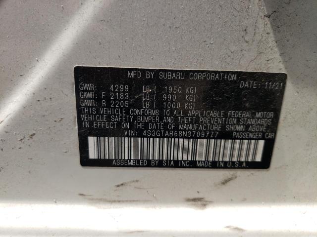 Photo 10 from auction – 2022 SUBARU IMPREZA with VIN 4S3GTAB68N3709777
