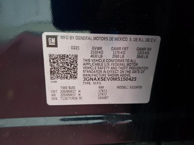 Photo 10 from auction – 2021 CHEVROLET EQUINOX LS with VIN 3GNAXSEV0MS150423