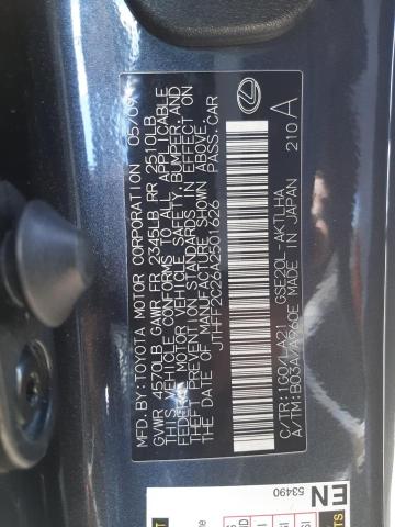 Photo 10 from auction – 2010 LEXUS IS 250 with VIN JTHFF2C26A2501626