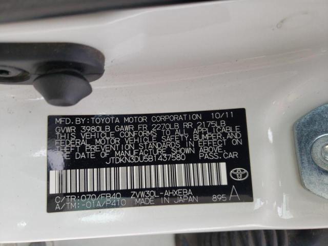 Photo 10 from auction – 2011 TOYOTA PRIUS with VIN JTDKN3DU5B1437580