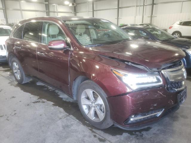 ACURA MDX 2015 with VIN 5FRYD3H2XFB002040 - Photo from auction