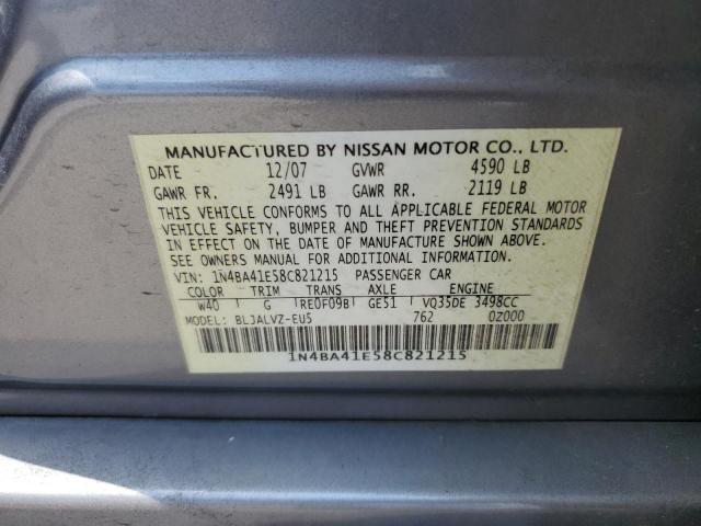 Photo 10 from auction – 2008 NISSAN MAXIMA SE with VIN 1N4BA41E58C821215