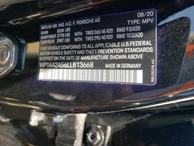 Photo 10 from auction – 2020 PORSCHE MACAN with VIN WP1AA2A56LLB13668