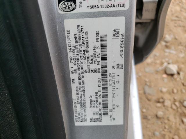 Photo 10 from auction – 2015 FORD FIESTA SE with VIN 3FADP4BJ3FM113771