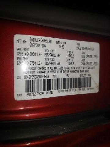 Photo 10 from auction – 2003 DODGE CARAVAN SE with VIN 1D4GP253X3B144658