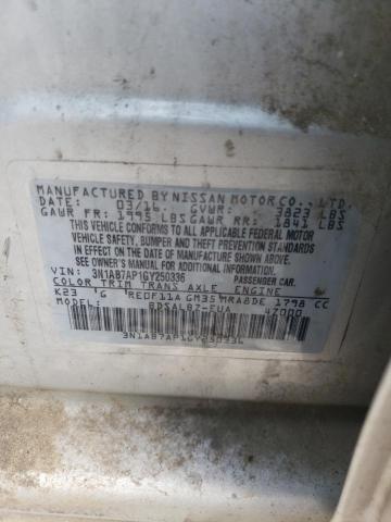 Photo 10 from auction – 2016 NISSAN SENTRA S with VIN 3N1AB7AP1GY250336