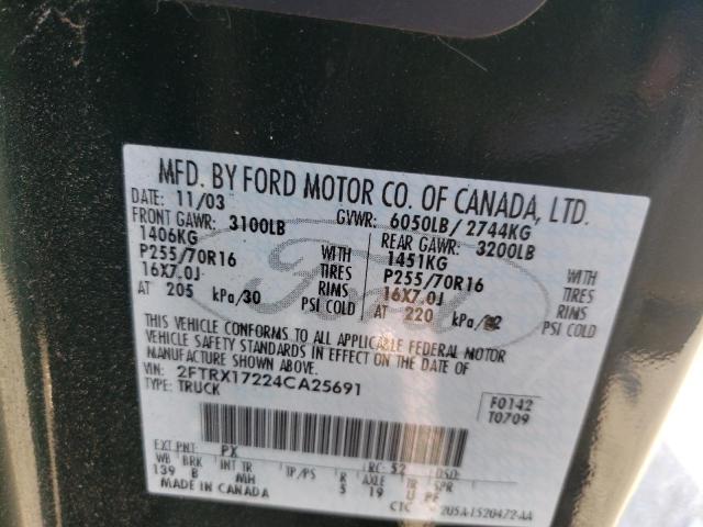 Photo 10 from auction – 2004 FORD F-150 HERI with VIN 2FTRX17224CA25691