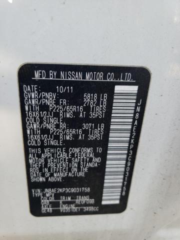 Photo 10 from auction – 2012 NISSAN QUEST S with VIN JN8AE2KP3C9031758
