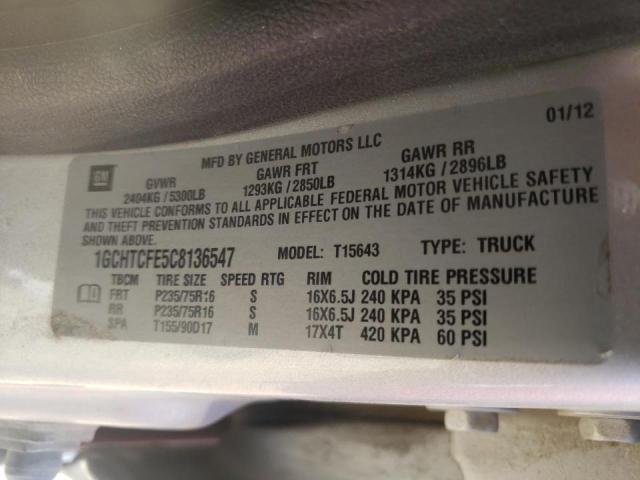 Photo 10 from auction – 2012 CHEVROLET COLORADO L with VIN 1GCHTCFE5C8136547