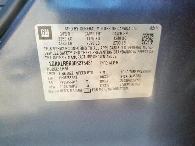 Photo 10 from auction – 2014 GMC TERRAIN SL with VIN 2GKALREK0E6275431