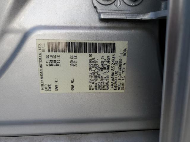 Photo 10 from auction – 2011 NISSAN MAXIMA S with VIN 1N4AA5AP8BC852405