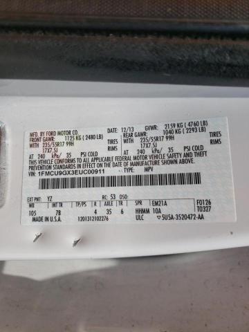 Photo 10 from auction – 2014 FORD ESCAPE SE with VIN 1FMCU9GX3EUC00911