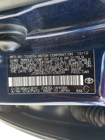 Photo 10 from auction – 2013 TOYOTA PRIUS with VIN JTDKN3DU7D1638299