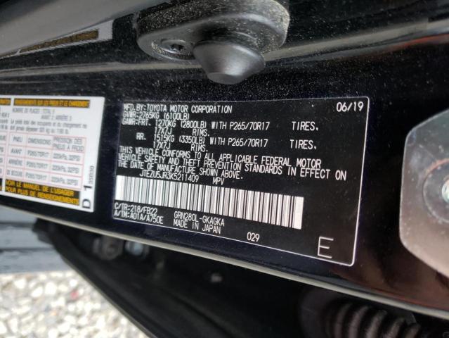 Photo 10 from auction – 2019 TOYOTA 4RUNNER SR with VIN JTEZU5JR3K5211409