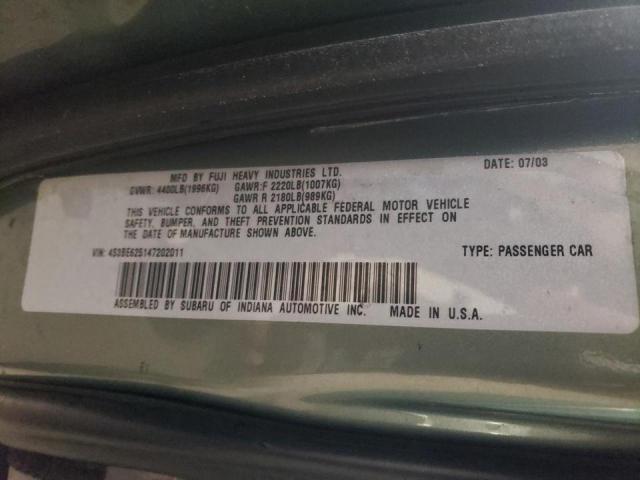 Photo 10 from auction – 2004 SUBARU LEGACY L S with VIN 4S3BE625147202011