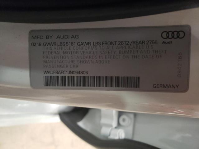 Photo 10 from auction – 2018 AUDI A6 PREMIUM with VIN WAUF8AFC1JN094806