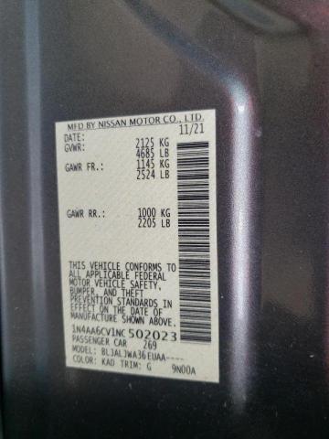 Photo 10 from auction – 2022 NISSAN MAXIMA SV with VIN 1N4AA6CV1NC502023