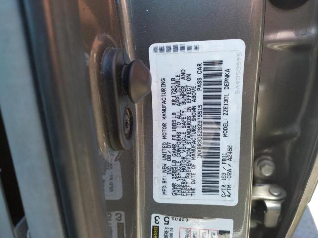 Photo 10 from auction – 2008 TOYOTA COROLLA CE with VIN 1NXBR30E28Z975515