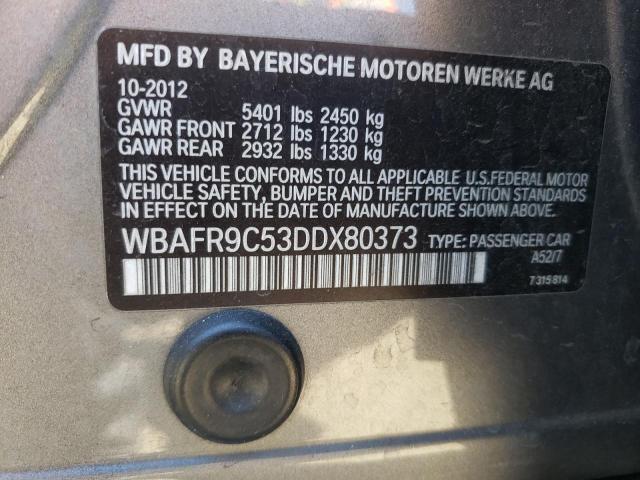 Photo 10 from auction – 2013 BMW 550 I with VIN WBAFR9C53DDX80373
