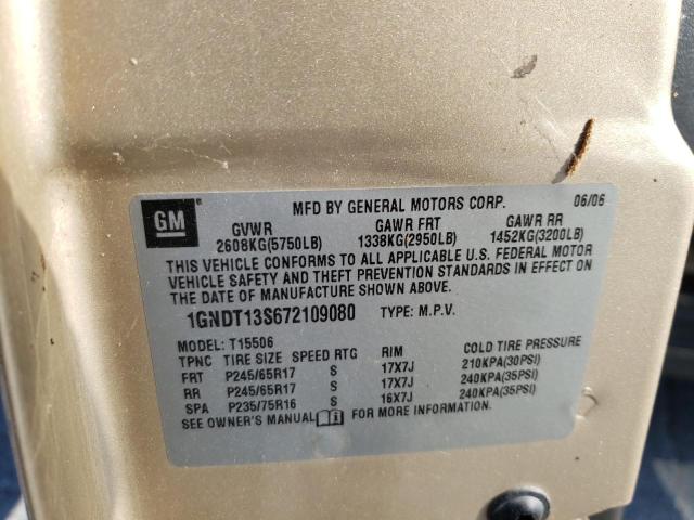 Photo 10 from auction – 2007 CHEVROLET TRAILBLAZE with VIN 1GNDT13S672109080