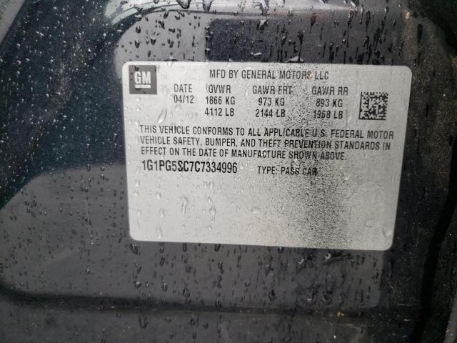 Photo 10 from auction – 2012 CHEVROLET CRUZE LT with VIN 1G1PG5SC7C7334996