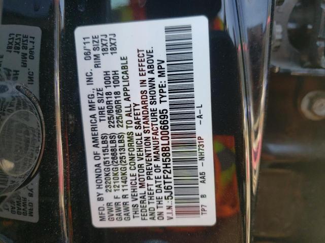 Photo 10 from auction – 2011 HONDA ACCORD CRO with VIN 5J6TF2H58BL006695