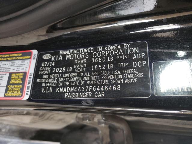 Foto 10 de la subasta – 2015 KIA RIO LX con VIN KNADM4A37F6448468