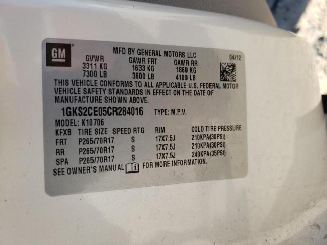 Photo 10 from auction – 2012 GMC YUKON SLT with VIN 1GKS2CE05CR284016