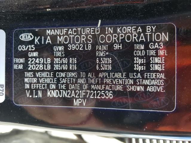Photo 10 from auction – 2015 KIA SOUL with VIN KNDJN2A21F7212536
