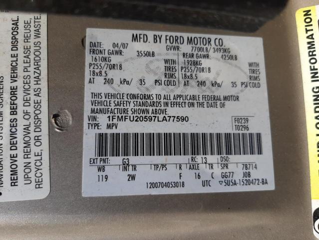 Photo 10 from auction – 2007 FORD EXPEDITION with VIN 1FMFU20597LA77590