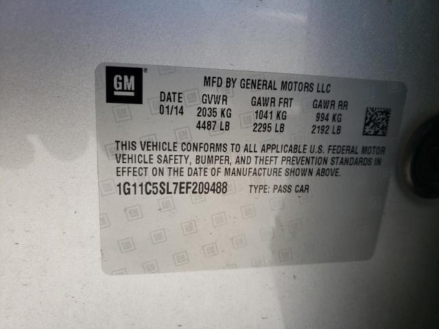 Photo 10 from auction – 2014 CHEVROLET MALIBU 1LT with VIN 1G11C5SL7EF209488