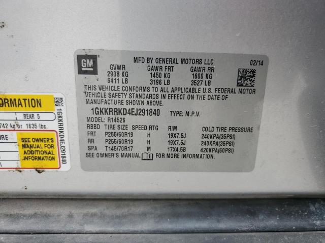 Photo 10 from auction – 2014 GMC ACADIA SLT with VIN 1GKKRRKD4EJ291840