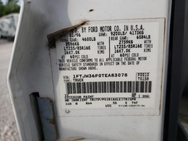 Photo 10 from auction – 1996 FORD F350 with VIN 1FTJW36F0TEA83078