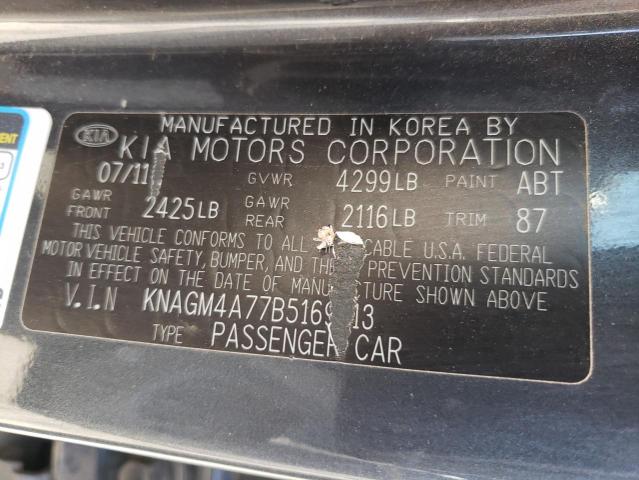 Photo 10 from auction – 2011 KIA OPTIMA LX with VIN KNAGM4A77B5169313