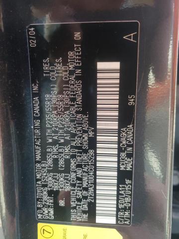 Photo 10 from auction – 2004 LEXUS RX 330 with VIN 2T2HA31U04C015298
