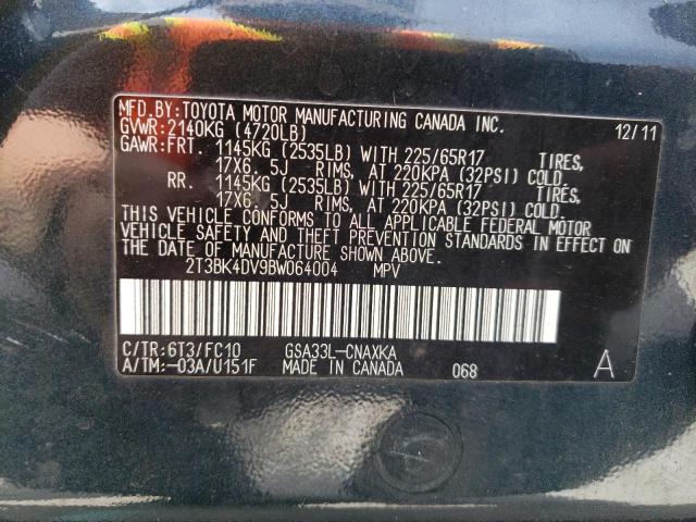 Photo 10 from auction – 2011 TOYOTA RAV4 with VIN 2T3BK4DV9BW064004