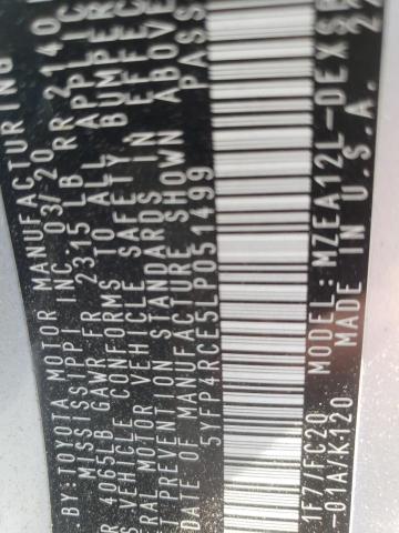 Photo 10 from auction – 2020 TOYOTA COROLLA SE with VIN 5YFP4RCE5LP051499