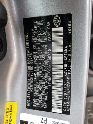 Photo 10 from auction – 2017 TOYOTA CAMRY LE with VIN 4T1BF1FK4HU305300
