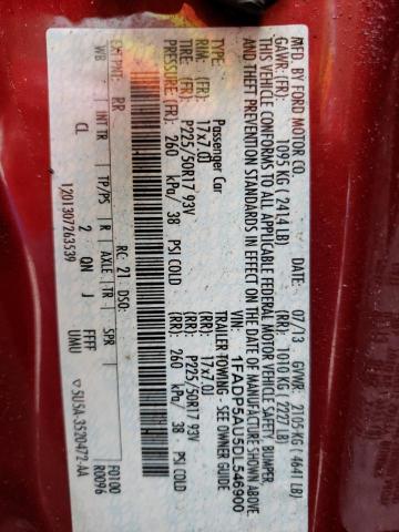 Photo 10 from auction – 2013 FORD C-MAX SE with VIN 1FADP5AU5DL546900
