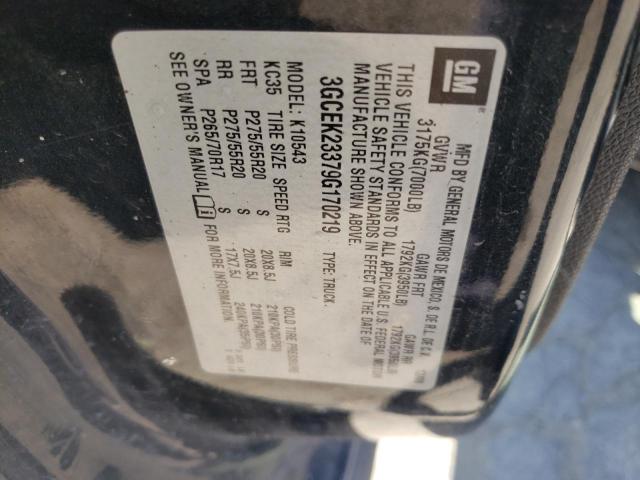 Photo 10 from auction – 2009 CHEVROLET 1500 with VIN 3GCEK23379G170219