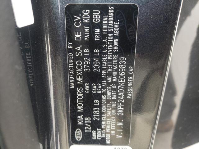Photo 10 from auction – 2019 KIA FORTE FE with VIN 3KPF24AD7KE069839