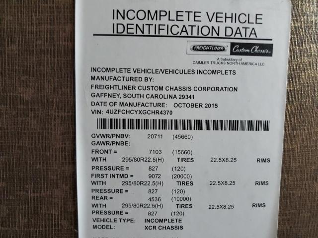 Photo 10 from auction – 2016 THMC MOTORHOME with VIN 4UZFCHCYXGCHR4370