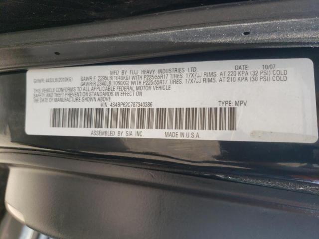 Photo 10 from auction – 2008 SUBARU OUTBACK 2. with VIN 4S4BP62C787340386