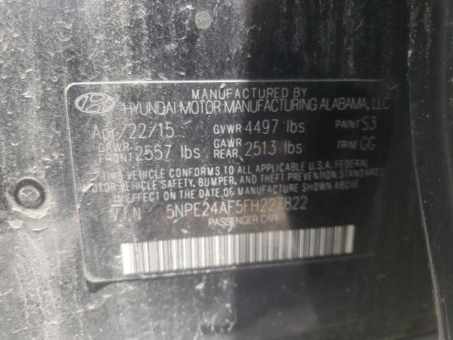Photo 10 from auction – 2015 HYUNDAI SONATA SE with VIN 5NPE24AF5FH227822