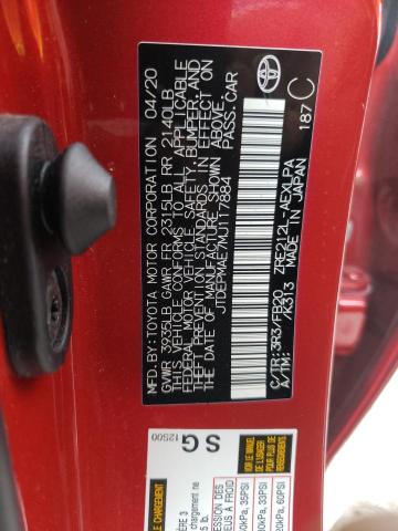 Photo 10 from auction – 2021 TOYOTA COROLLA LE with VIN JTDEPMAE7MJ117884