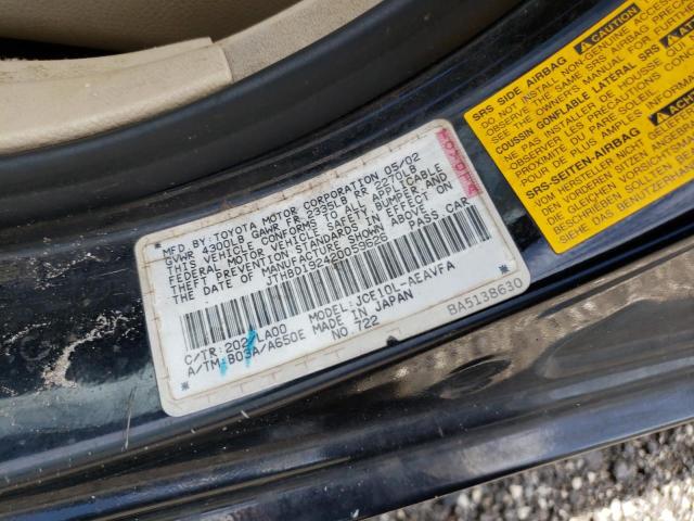 Photo 10 from auction – 2002 LEXUS IS 300 with VIN JTHBD192420059626