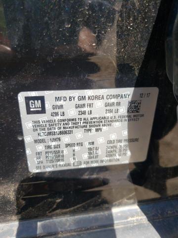 Photo 10 from auction – 2018 CHEVROLET TRAX PREMI with VIN KL7CJMSB1JB606331