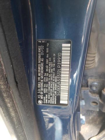 Photo 10 from auction – 2002 BMW X5 3.0I with VIN 5UXFA53512LP39910