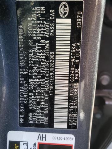 Photo 10 from auction – 2018 TOYOTA AVALON XLE with VIN 4T1BK1EB9JU282969
