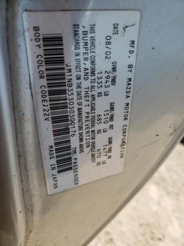 Photo 10 from auction – 2003 MAZDA MX-5 MIATA with VIN JM1NB353030300176